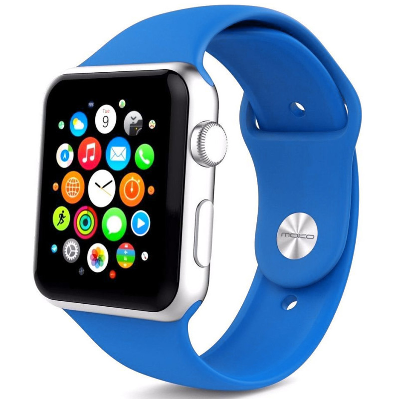 Силіконовий ремінець на Apple watch 42mm/44mm/45mm/49mm (Синій / Royal blue)