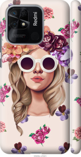 

Чехол Девушка с цветами v2 для Xiaomi Redmi 10C 1396560