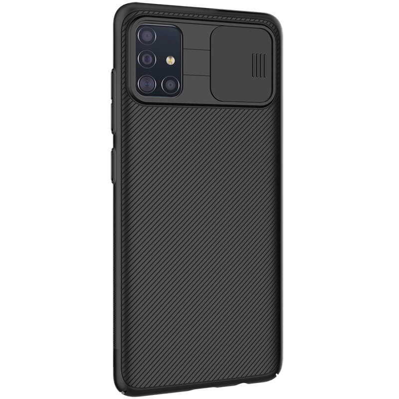 Фото Карбонова накладка Nillkin Camshield (шторка на камеру) на Samsung Galaxy A51 (Чорний / Black) в маназині vchehle.ua