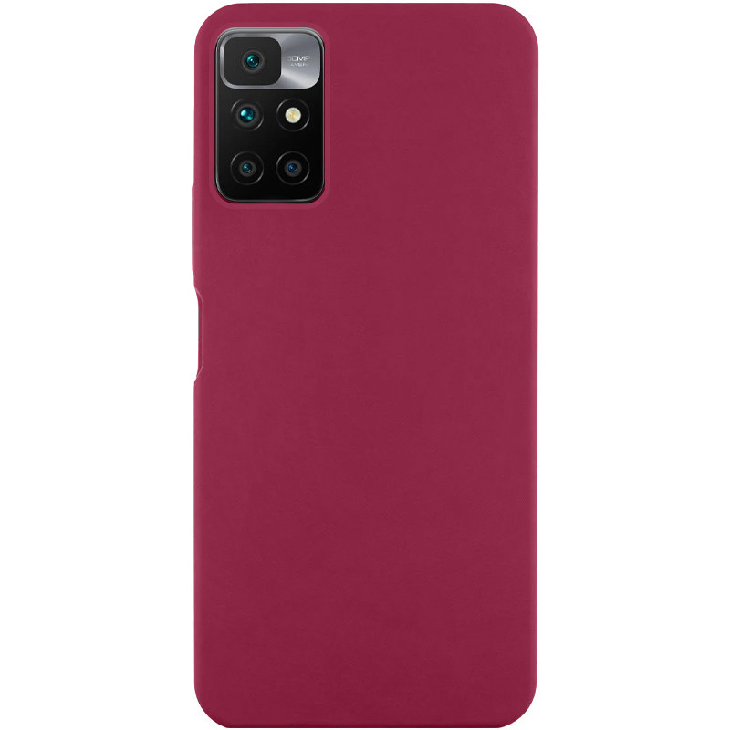 Чехол Silicone Cover Lakshmi (AA) для Xiaomi Redmi 10 (Бордовый / Marsala)