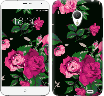 

Чохол Троянди на чорному тлі на Meizu MX3 547035