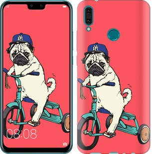 

Чохол Мопс на велосипеді на Huawei Y9 2019 690378