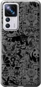 Чохол Чорно-сірий стікер бомбинг на Xiaomi Redmi K50 Ultra