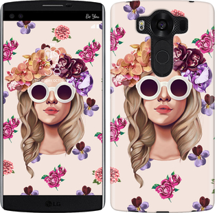 

Чохол Дівчина з квітами v2 на LG V10 H962 190304