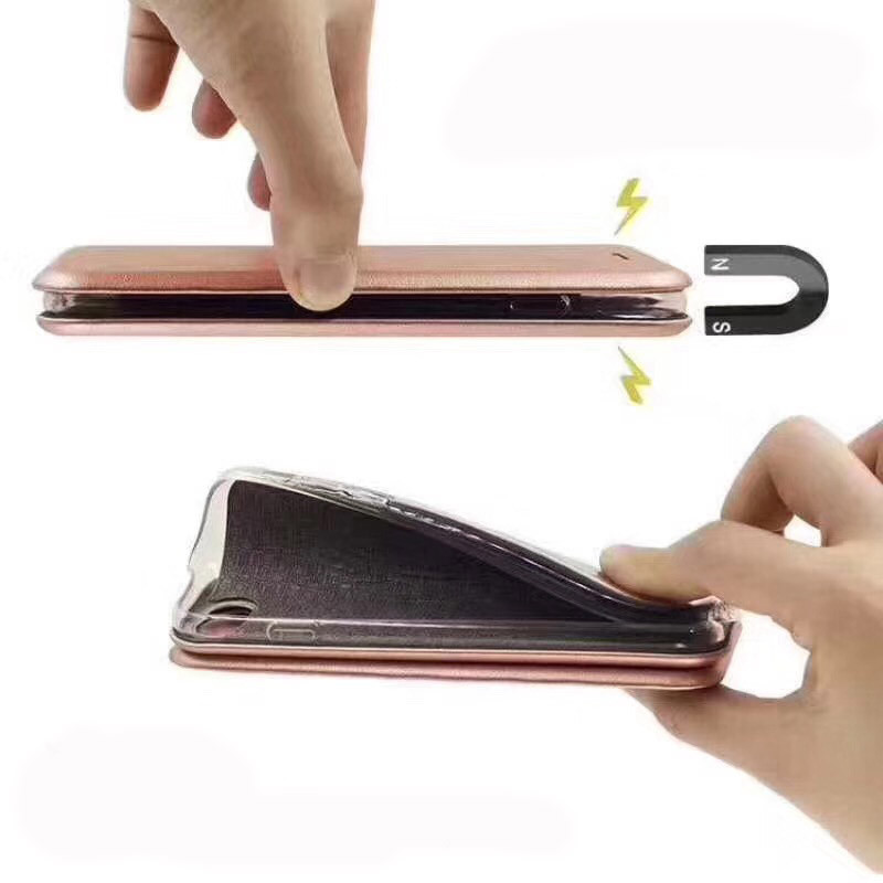Фото Кожаный чехол-книжка Classy для Huawei P Smart+ (nova 3i) (Rose Gold) на vchehle.ua
