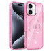 Чехол TPU Eclipse Sparkle (MagFit) для Apple iPhone 16 (6.1") (Pink)