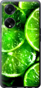 Чехол Зелёные дольки лимона для Oppo A98