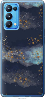 

Чехол Ночь золотые звезды для Oppo Reno5 Pro 1406459