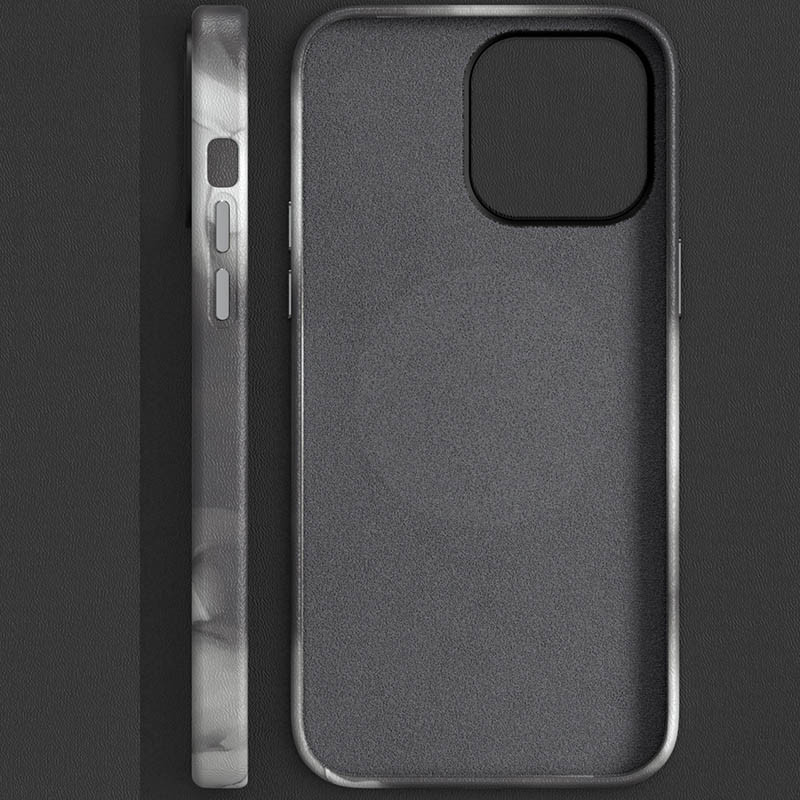 Фото Кожаный чехол Figura Series Case with MagSafe для Apple iPhone 12 Pro / 12 (6.1") (Black) на vchehle.ua