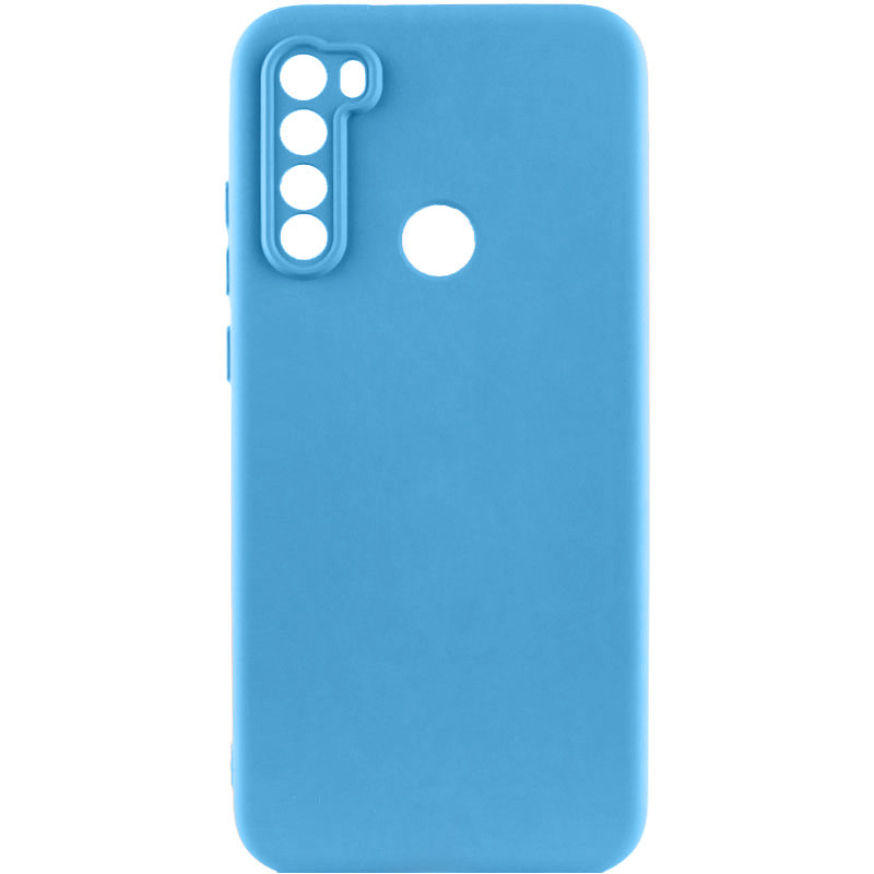 Чехол TPU GETMAN Liquid Silk Full Camera для Xiaomi Redmi Note 8T (Голубой / Blue)