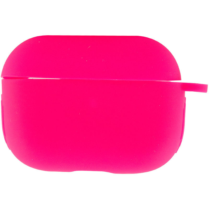 Фото Силиконовый футляр New с карабином для наушников Airpods Pro (Розовый / Barbie pink) на vchehle.ua