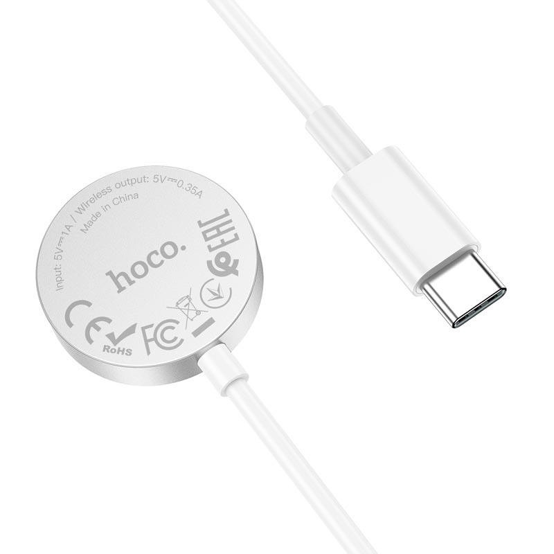 Купити БЗП Hoco CW39C Wireless charger for iWatch (Type-C) (White) на vchehle.ua