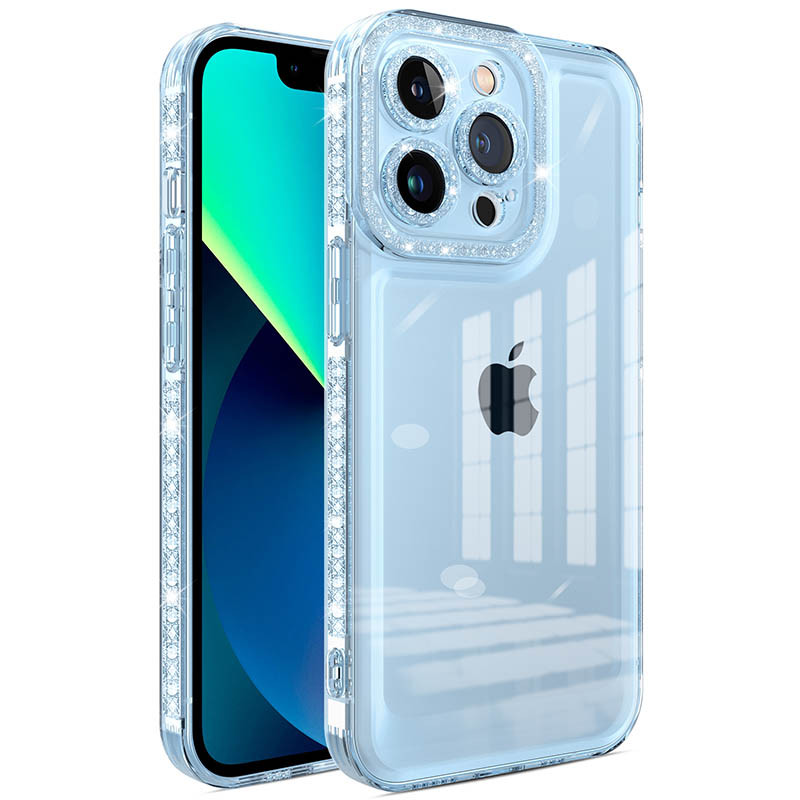 Чехол TPU Starfall Clear для Apple iPhone 14 Pro (6.1") (Голубой)