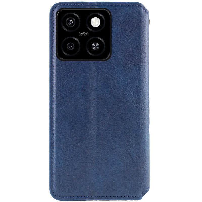 Шкіряний чохол-книжка GETMAN Cubic (PU) на Motorola Moto G75 5G (Синій) в магазині vchehle.ua