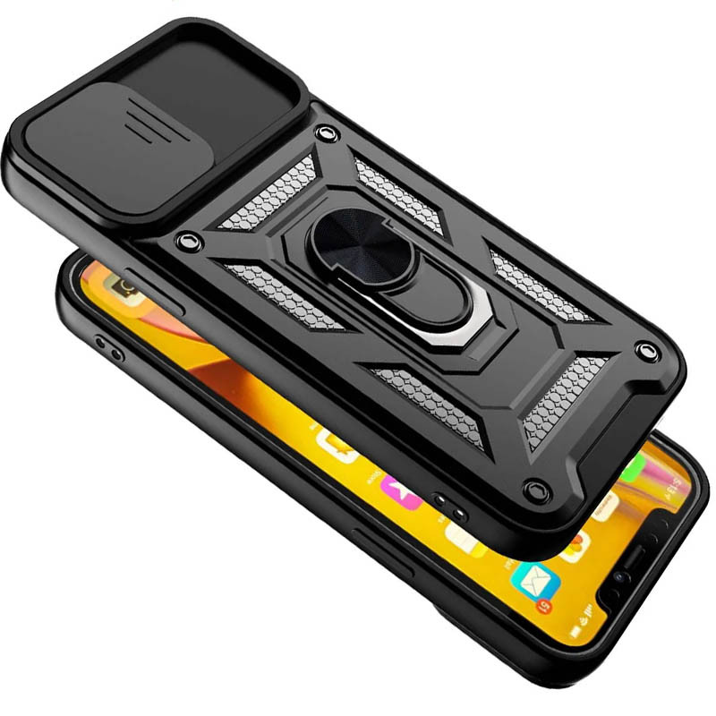 Фото Ударопрочный чехол Camshield Serge Ring для Apple iPhone XR (6.1") (Черный) в магазине vchehle.ua