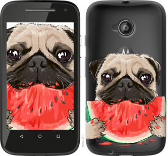 

Чохол Мопс і кавун на Motorola Moto E2 843929