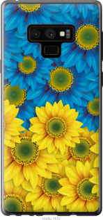 Чехол Жёлто-голубые цветы для Samsung Galaxy Note 9 N960F