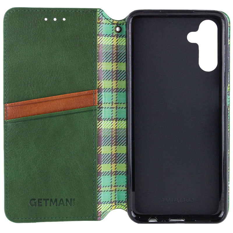 Фото Кожаный чехол-книжка GETMAN Cubic (PU) для Samsung Galaxy A24 4G (Зеленый) в магазине vchehle.ua