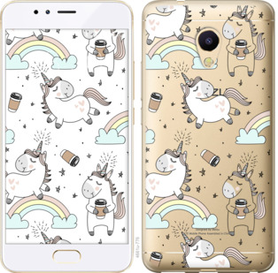 

Чехол Единорог и кофе для Meizu M5s 840928