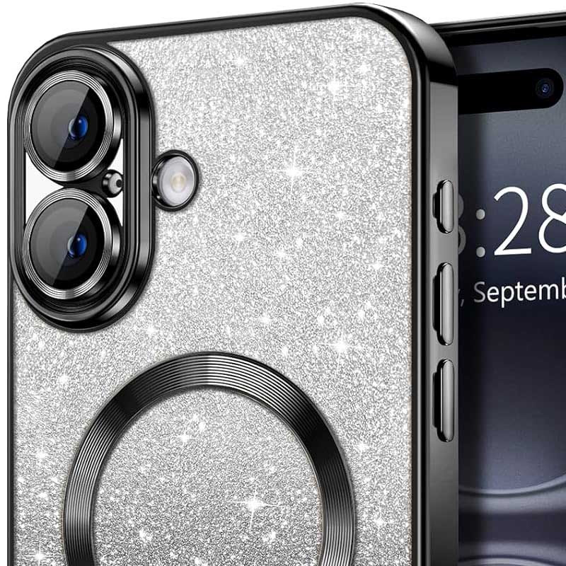 Фото TPU чехол Delight case with Magnetic Safe с защитными линзами на камеру для Apple iPhone 16 (6.1") (Черный / Black) на vchehle.ua