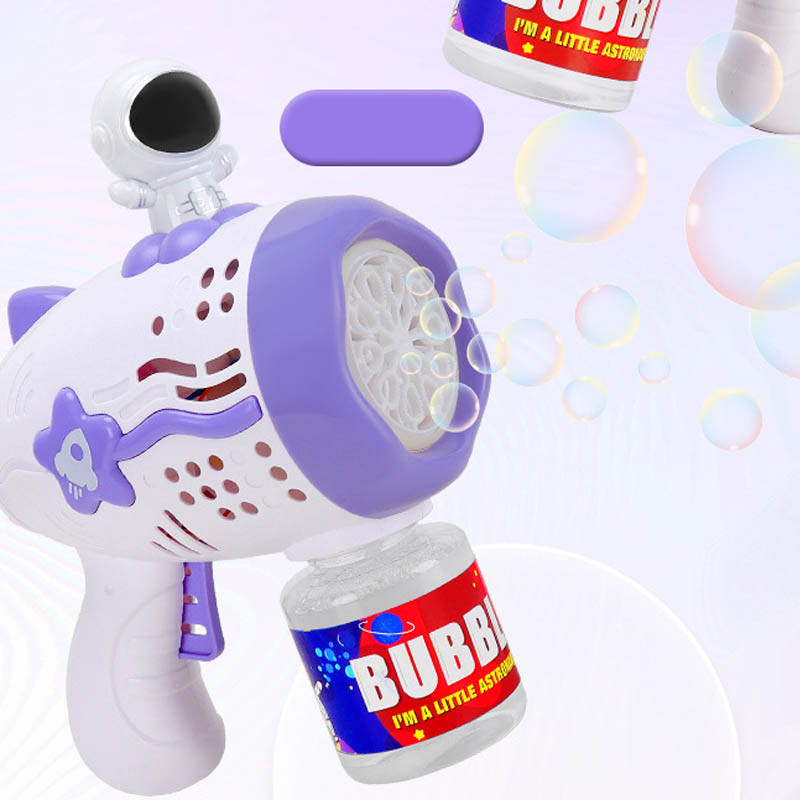 Пистолет с мыльными пузырями Astronaut Bubble Gun Music+50ml bottle (4хАА не входят в комплект) (Purple) в магазине vchehle.ua