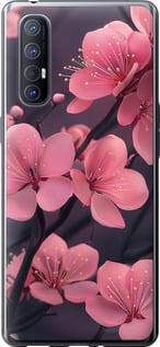 Чехол Пурпурная сакура для Oppo Reno 3 Pro