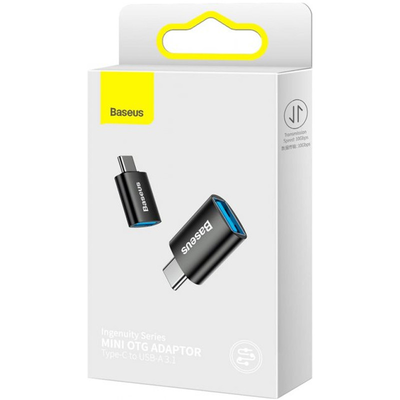 Купить Переходник Baseus Ingenuity Series Mini Type-C to USB 3.1 (ZJJQ000001) (Black) на vchehle.ua