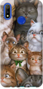 Чехол коты для Realme 3