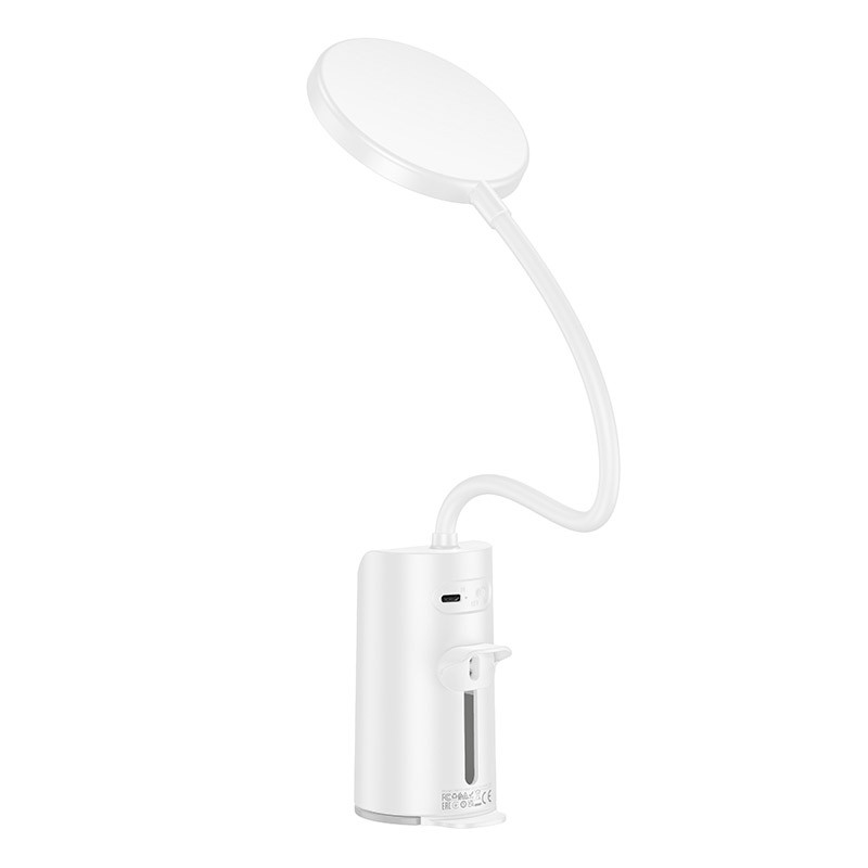 Фото Настольная LED лампа Hoco HX10 Clip table lamp (1200mAh) (White) на vchehle.ua