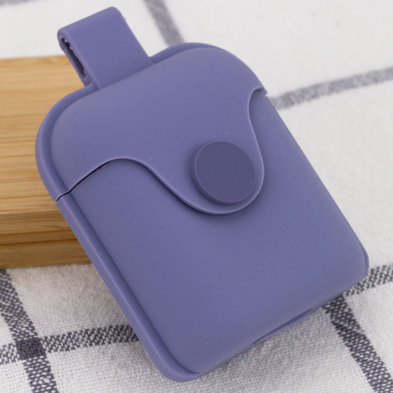 Фото Силиконовый футляр на магните для наушников AirPods 1/2 (Серый / Lavender Gray) в магазине vchehle.ua