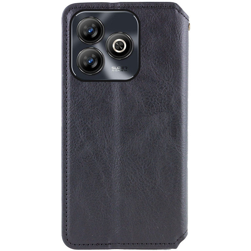 Шкіряний чохол-книжка GETMAN Cubic (PU) на ZTE Blade A75 4G (Чорний) в магазині vchehle.ua