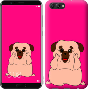 

Чехол Весёлый мопс для Huawei Honor V10 / View 10 928617