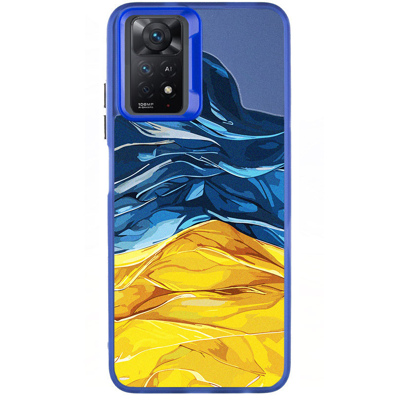 TPU+PC чехол TakiTaki Magic glow для Xiaomi Redmi Note 11 Pro 4G/5G / 12 Pro 4G (Flag / Blue)