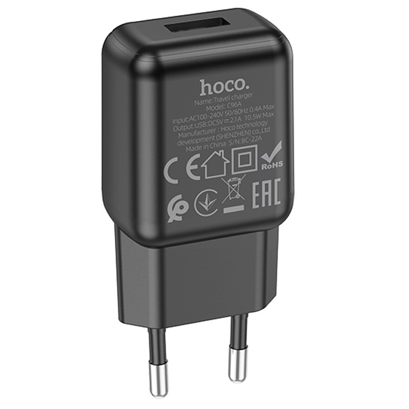 МЗП Hoco C96A (1USB/2.1A) (Black)