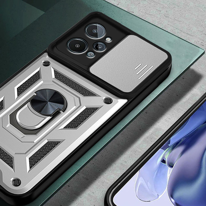 Ударопрочный чехол Camshield Serge Ring для Realme C31 (Серебряный) в магазине vchehle.ua