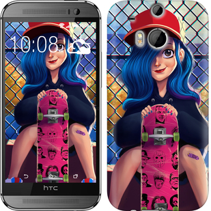 

Чехол Прикольная девочка со скейтбордом для HTC One M8 618159