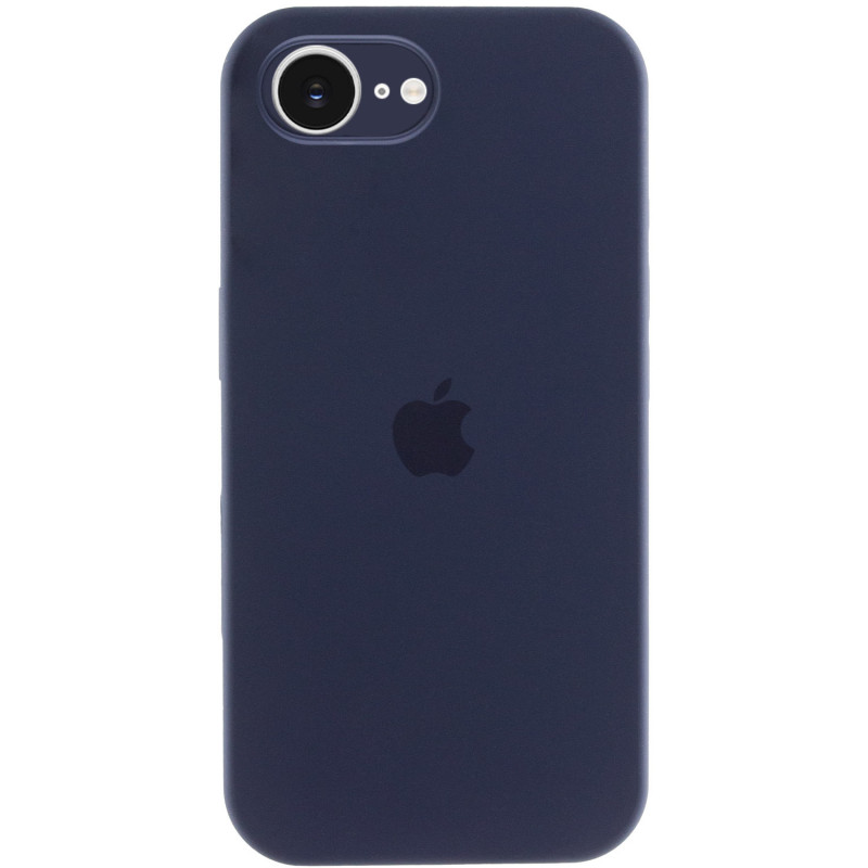 Чохол Silicone Case Full Camera Protective (AA) на Apple iPhone 16e (6.1") (Темно-синій / Midnight blue)