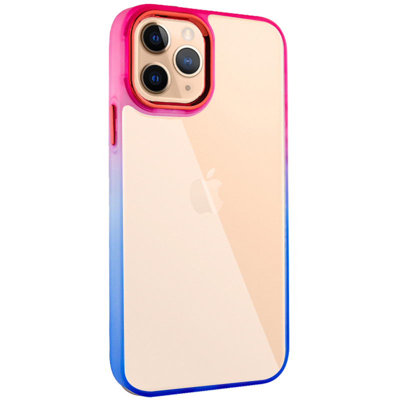 Чохол TPU+PC Fresh sip series на Apple iPhone 11 Pro Max (6.5") (Синій / Рожевий)