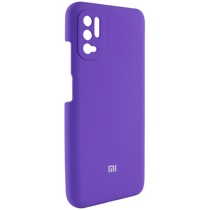 Фото Чехол Silicone Cover Full Camera (AAA) для Xiaomi Redmi Note 10 5G / Poco M3 Pro (Фиолетовый / Violet) на vchehle.ua