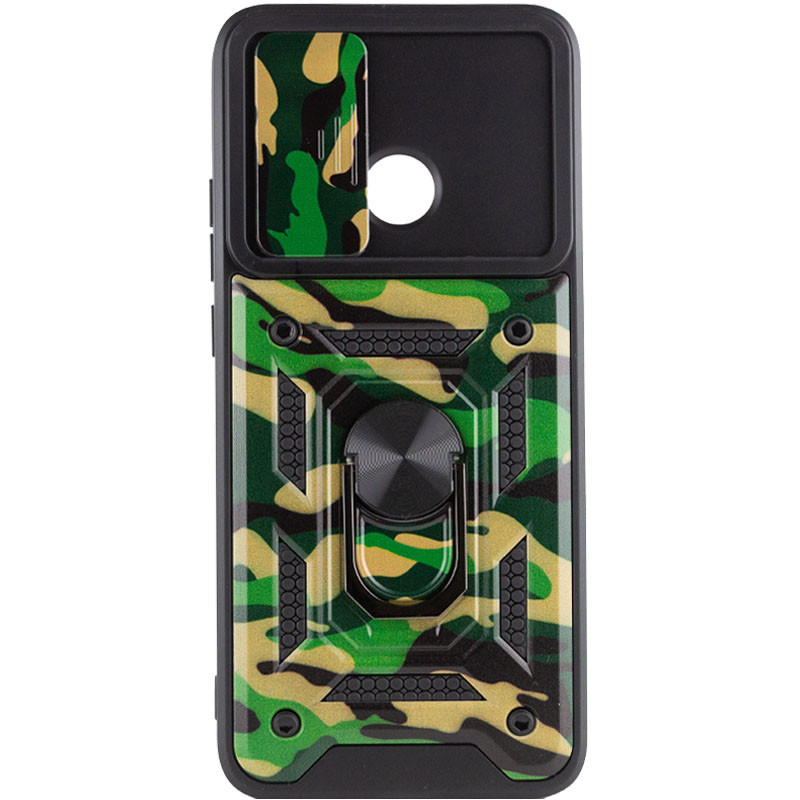 Ударостійкий чохол Camshield Serge Ring Camo на Xiaomi Redmi 10C (Зелений / Army Green) в магазині vchehle.ua