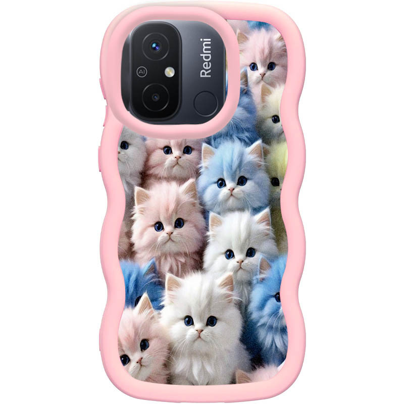 Чехол TPU Cloudy Pictures для Xiaomi Redmi 12C / Poco C55 (Kittens)
