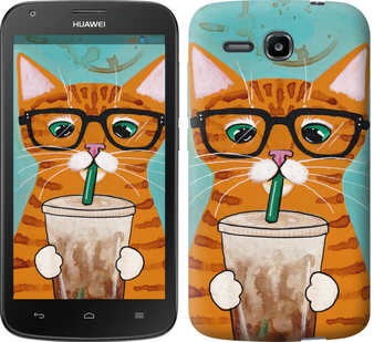

Чохол Зеленоокий кіт в окулярах на Huawei Ascend Y600 625461