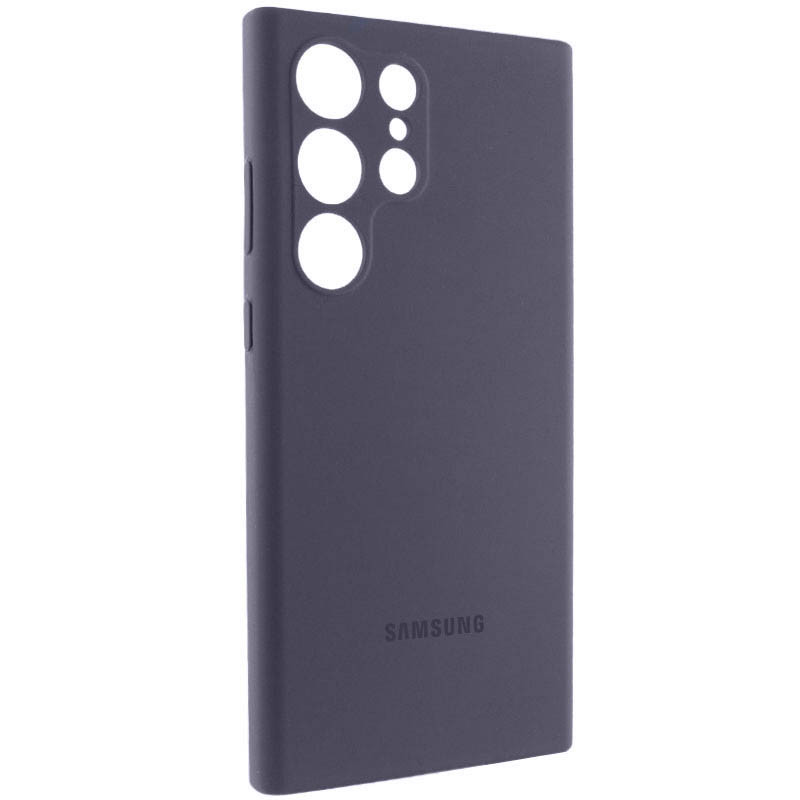 Фото Чохол Silicone Cover Lakshmi Full Camera (AAA) with Logo на Samsung Galaxy S24 Ultra (Сірий / Dark Gray) в маназині vchehle.ua