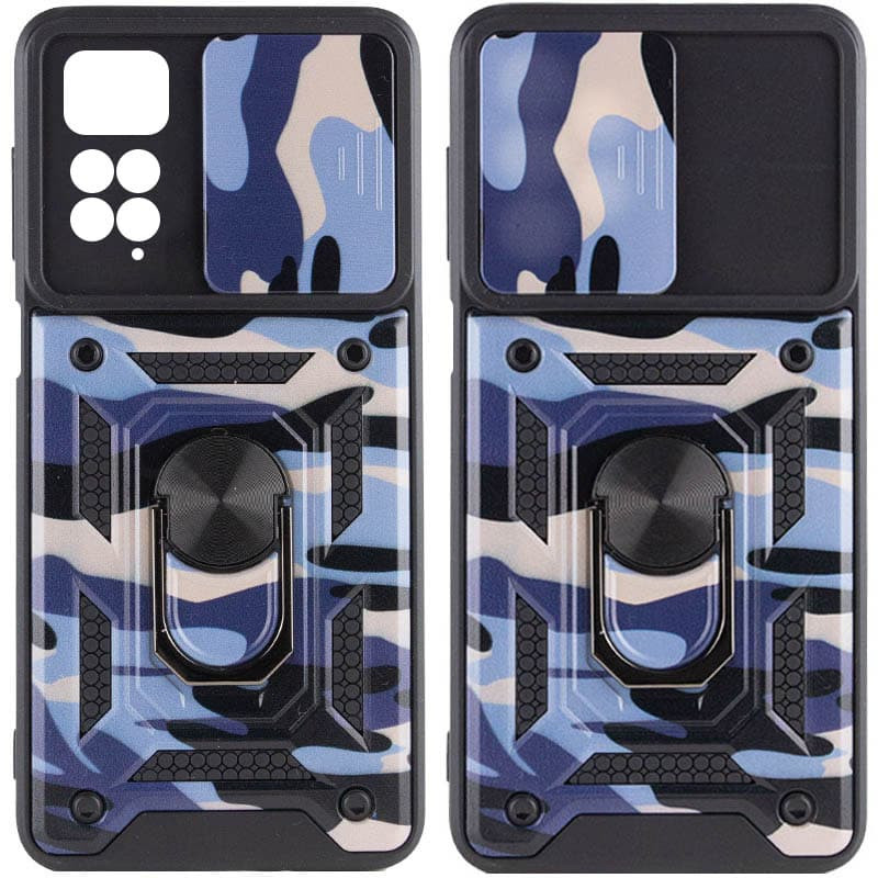 Ударостійкий чохол Camshield Serge Ring Camo на Xiaomi Redmi Note 11 (Global) / Note 11S (Фіолетовий / Army Purple)