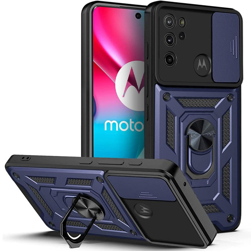 

Ударостійкий чохол Camshield Serge Ring на Motorola Moto G60S (Синій) 1704487