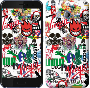 

Чехол Many different logos для HTC U11 689104