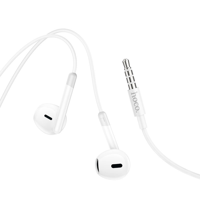 Стерео наушники Hoco M109 Pure joe (3.5mm/1.2m) (White) в магазине vchehle.ua