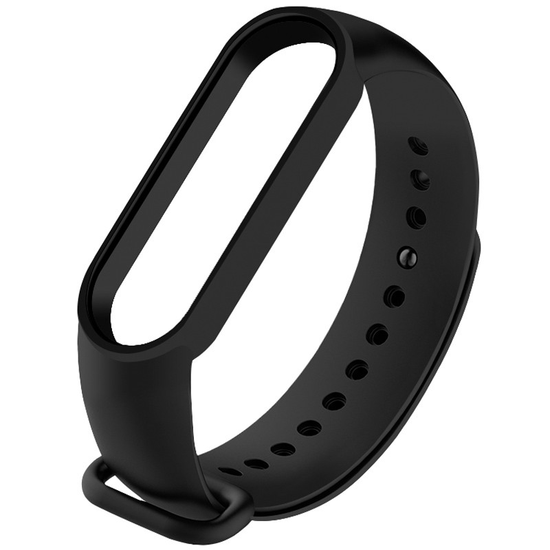 Силиконовый ремешок для Xiaomi Mi Band 7 (Черный / Black)