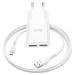 Фото СЗУ Hoco C88A Star round 2.4A (2USB-A) + кабель USB to MicroUSB (Белый) в магазине vchehle.ua