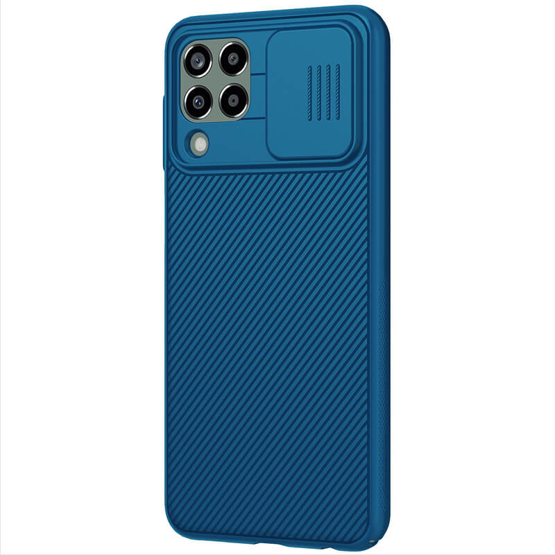 Фото Карбоновая накладка Nillkin Camshield (шторка на камеру) для Samsung Galaxy M53 5G (Синий / Blue) в магазине vchehle.ua